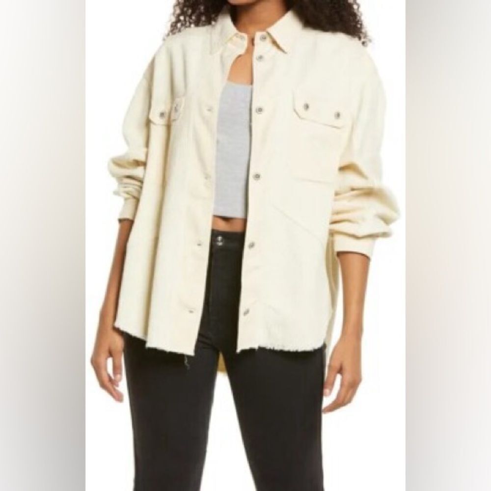 Anthropologie Thread & Supply Cream Utility Jacket